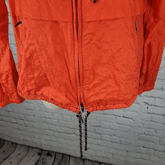 Free People Orange Nylon Full Zip Lightweight Windbreaker Jacket Size Medium M - Picture 7 of 12